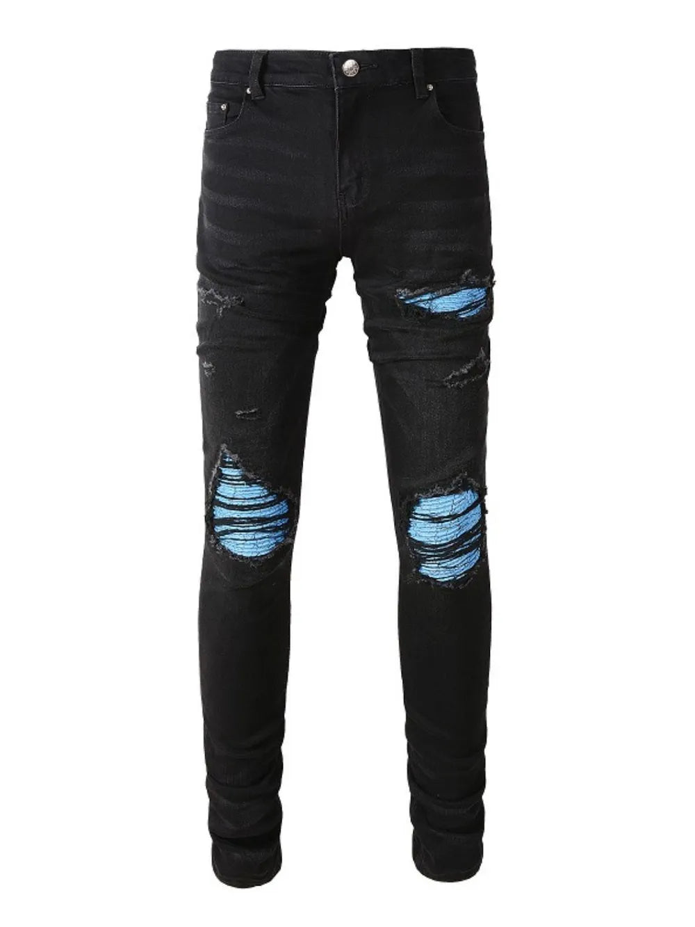 Men's Distressed Skinny Jeans - cas7m