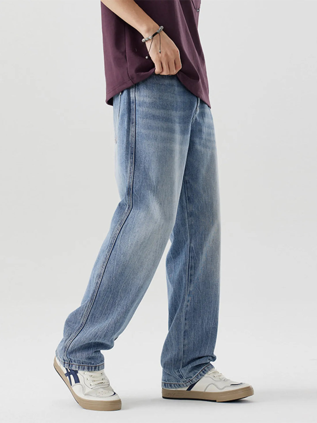 Men's Loose Fit Wash Jeans - cas7m