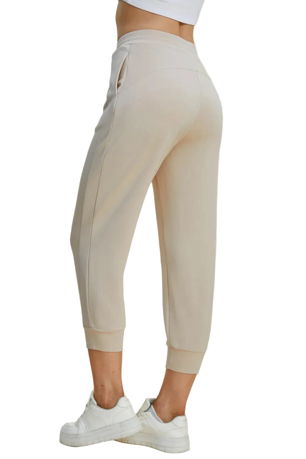 Basic Bae Full Size Air Scuba Drawstring High Waist Cropped Pants - cas7m
